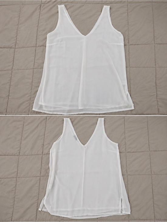 Alice Collection Tops - Women's White V-Neck Sleeveless Blouse